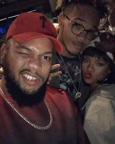 Rajad Fenty with his siblings Rihanna and Rorrey.